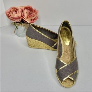 Lauren Ralph Lauren Espadrilles Wedge Shoes 7.5B